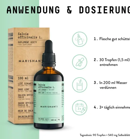 Salbei Extrakt Kräuter Tropfen alkoholfrei 100 ml
