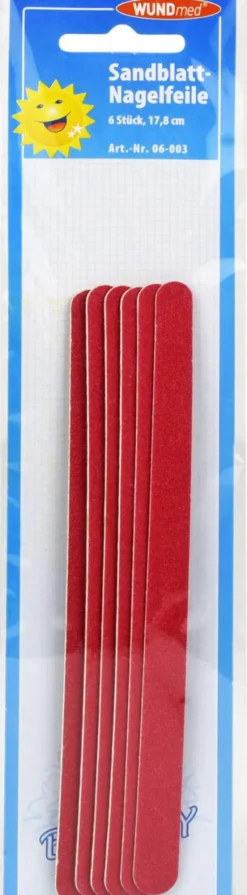 Sandblatt Nagelfeile 17,8 cm 6 Stück