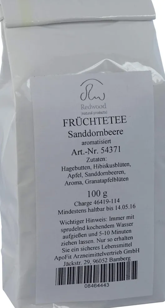 Sanddorn Beere Früchtetee Aromatisiert