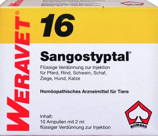 Sangostyptal 16 Ampullen vet. 10 X 2 ml