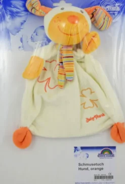 Schmusetuch Hund Orange