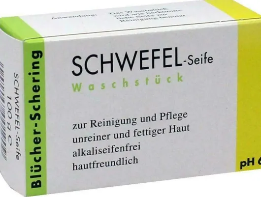 Schwefel Seife Blücher Schering 100 G Waschstück