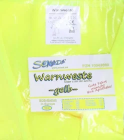 Senada Warnweste Gelb im Beutel