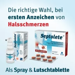 Septolete mit Cola Geschmack 3mg + 1mg 16 Lutschtabletten