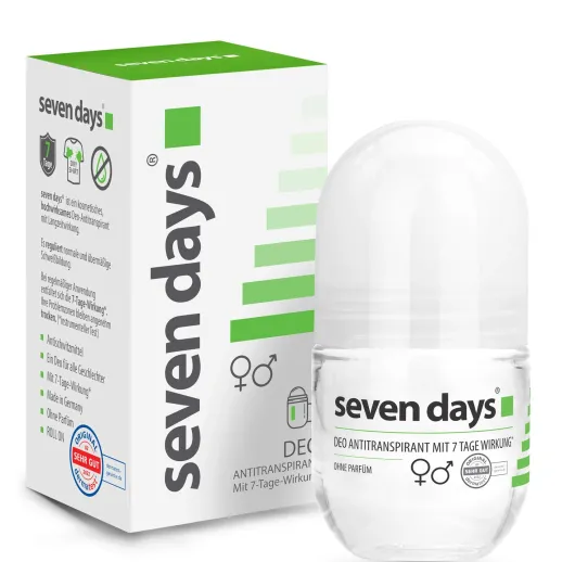 Seven Days Deo Antitranspirant Roll On Ohne Parfüm 50 ml