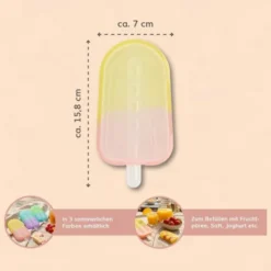 Silikon-Eisformen Gelb-Orange 2 Stück