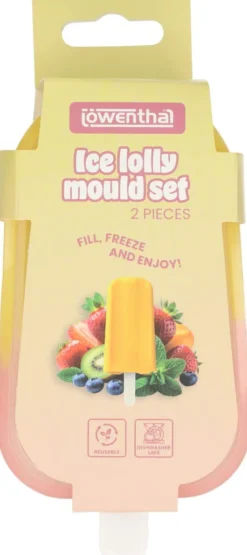 Silikon-Eisformen Gelb-Orange 2 Stück