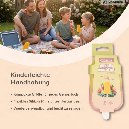 Silikon-Eisformen Gelb-Orange 2 Stück