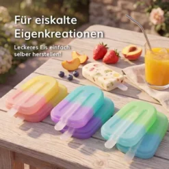Silikon-Eisformen Gelb-Orange 2 Stück