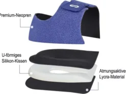 Silikon Fersenmanschette, Größe 41-45, 1 Paar
