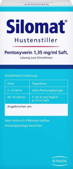 Silomat Hustenstiller Pentoxyverin 1,35 mg je ml Saft 100 ml