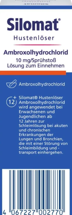 Silomat 10 mg Hustenlöser Spray mit Ambroxolhydrochlorid