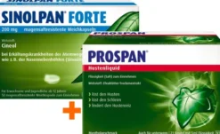 Sinolpan Forte 200 mg 50 magensaft resistente Weichkapseln + Prospan Hustenliquid 30 x 5 ml