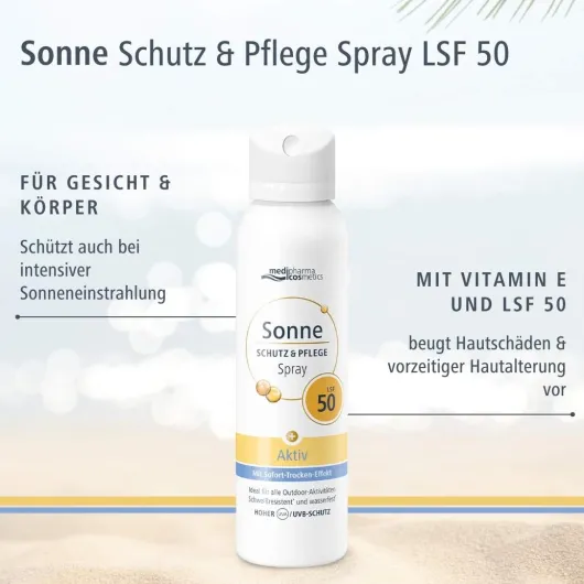 Sonne Schutz & Pflege Aktiv Aerosol-Spray LSF 50 150 ml