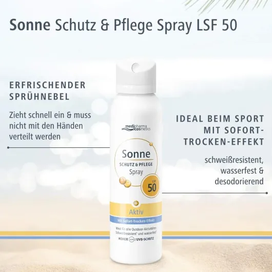Sonne Schutz & Pflege Aktiv Aerosol-Spray LSF 50 150 ml
