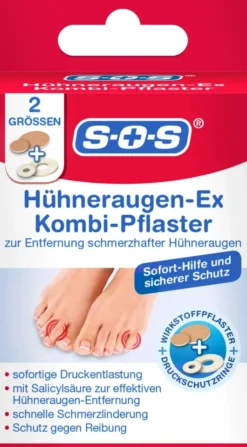 SOS Hühneraugen-Ex Kombi Pflaster 54 Stück