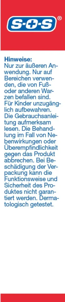 SOS Warzen Ex Pflaster 24 Stück