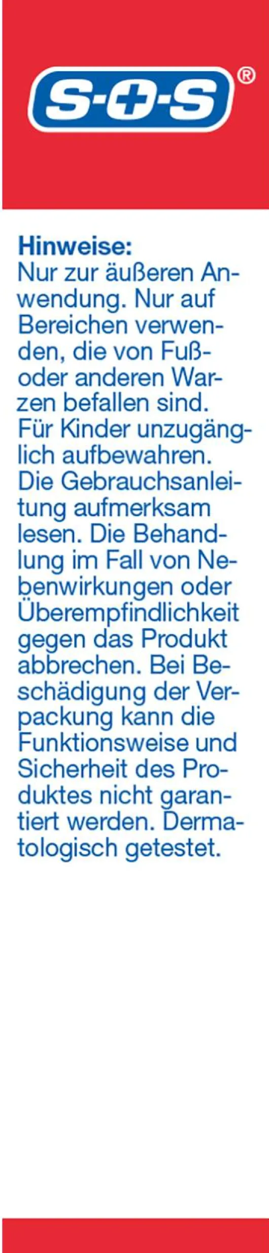 SOS Warzen Ex Pflaster 24 Stück