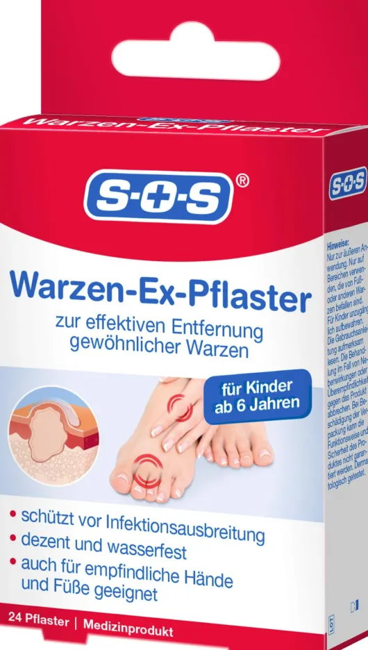 SOS Warzen Ex Pflaster 24 Stück