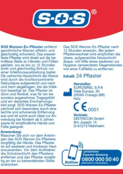 SOS Warzen Ex Pflaster 24 Stück