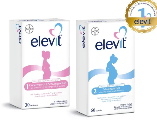Sparset Elevit 1 30 Tabletten + Elevit 2 60 Kapseln Schwangerschaft