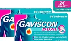 Sparset Gaviscon Dual 250 mg - 106,5 mg - 187,5 mg 2 x 48 Kautabletten
