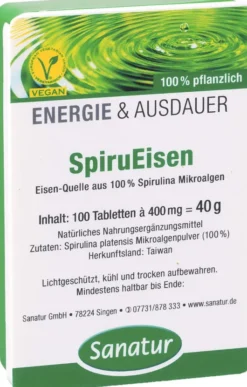 Spirueisen Eisen Spirulina 100 Tabletten