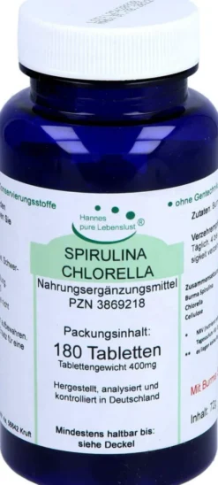Spirulina Chlorella 180 Tabletten