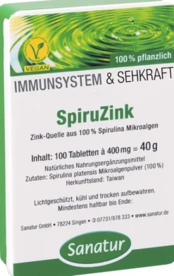 Spiruzink Zink Spirulina Tabletten