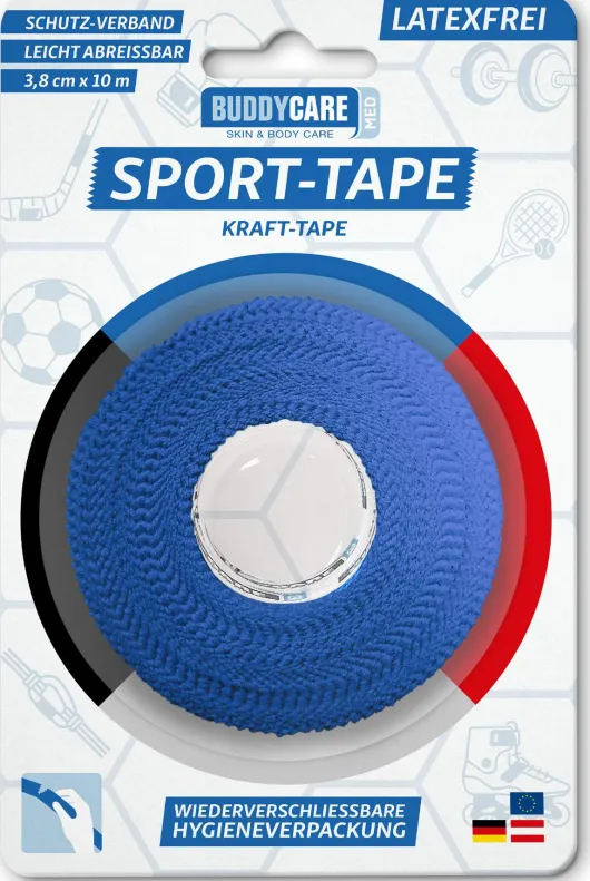 Sport Tape Buddycare Med latexfrei 3,8 cm x 10 m blau 1 Stück