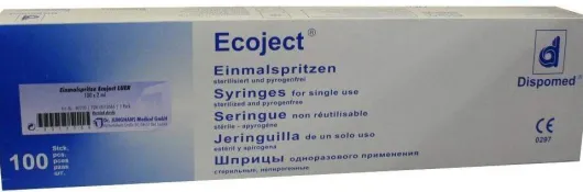 Spritzen Einmal Luer Ecoject 100 X 2 ml Spritzen