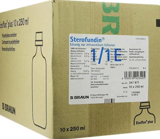 Sterofundin Ecoflac Plus 10 X 250 ml Infusionslösung