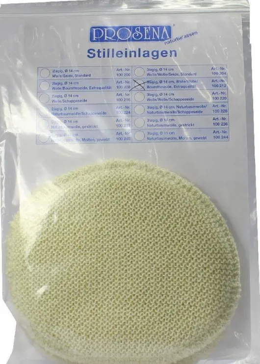 Stilleinlagen 3 Lagig Bouretteseide Wolle 2 Stück
