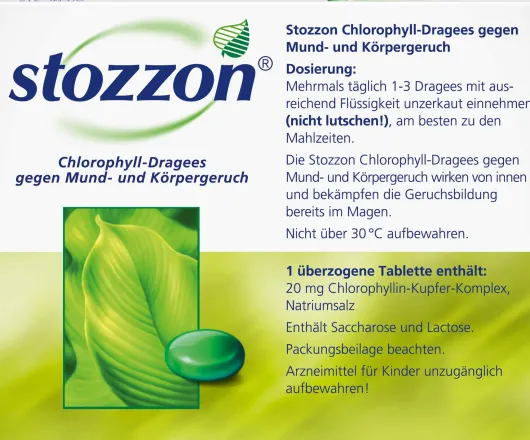 Stozzon Chlorophyll 40 Überzogene Tabletten