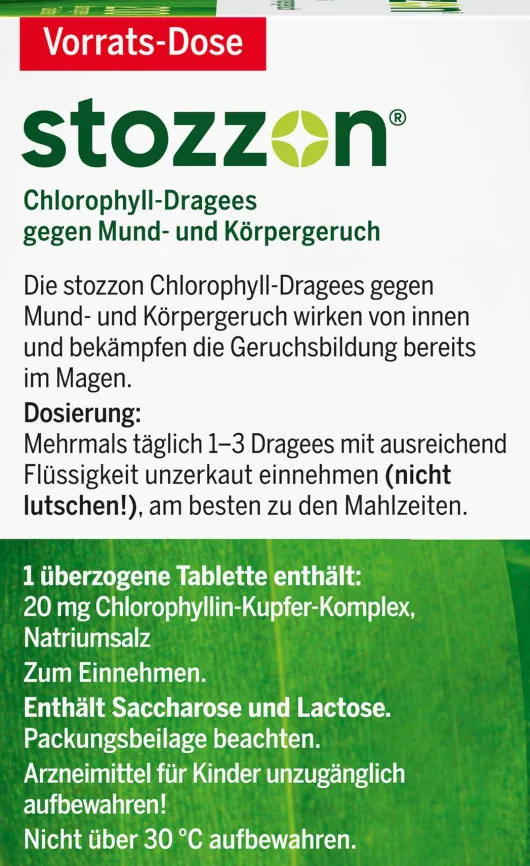 Stozzon Chlorophyll 200 überzogene Tabletten
