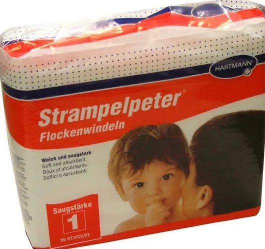 Strampelpeter Flockenwindeln Saugstärke 1 56 Stück