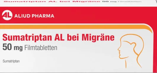 Sumatriptan AL bei Migräne 50 mg Filmtabletten 2 Stück