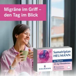 Sumatriptan Heumann bei Migräne 50 mg 2 Filmtabletten