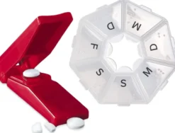Tabletten Set inkl. Wochen-Pillendose +Tablettenschneider