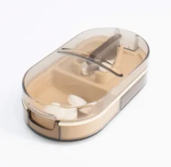 Tablettenteiler mit scharfer Klinge, beige