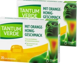 Tantum Verde 3 mg Orange-Honig Lutschtabletten 2 x 20 Stück