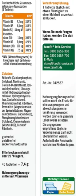 Taxofit B - Komplex 40 Tabletten
