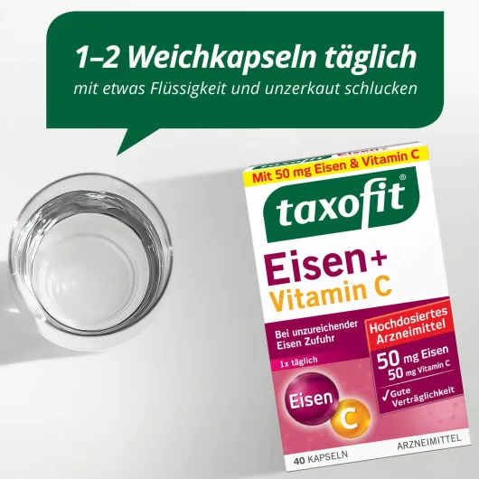 Taxofit Eisen + Vitamin C 40 Kapseln