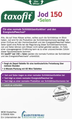 Taxofit Jod 150 + Selen 60 Tabletten