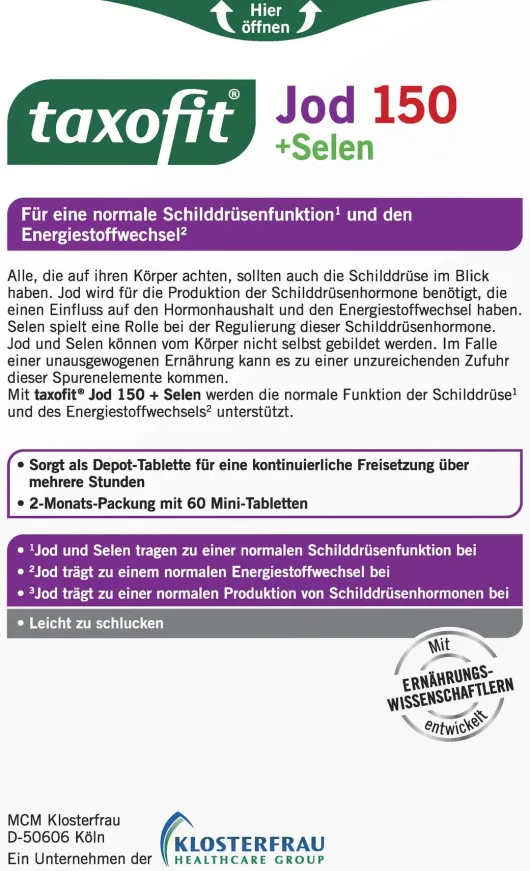 Taxofit Jod 150 + Selen 60 Tabletten