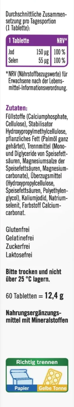Taxofit Jod 150 + Selen 60 Tabletten