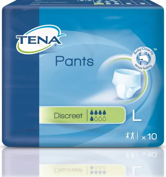 Tena Pants Discreet Inkontinenz Slip Größe L 95-125cm 8x10 Stück