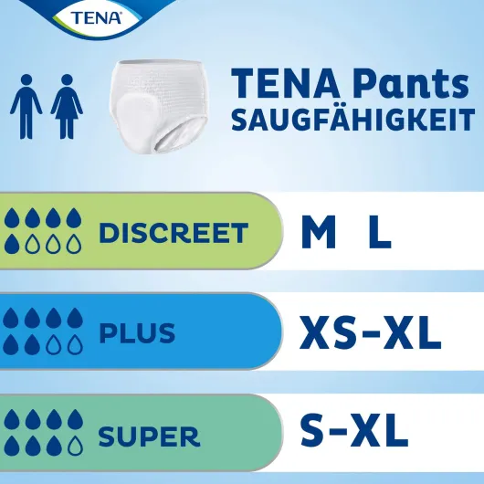 Tena Pants Discreet Medium Slip 75 - 100 cm 4 X 12...