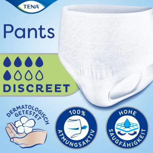 Tena Pants Discreet Medium Slip 75 - 100 cm 4 X 12...