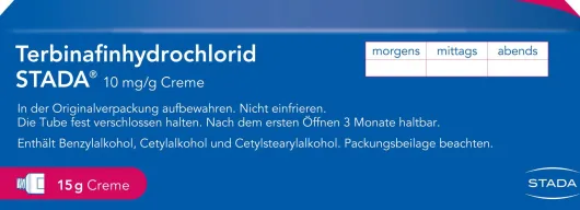 Terbinafin Hydrochlor.Stada 10mg Pro G 15 G Creme